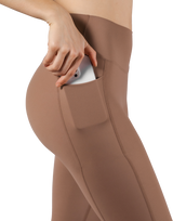 Peach Hip Line Leggings - Brown