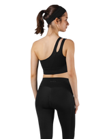 Cutout One Shoulder Bratop - Black