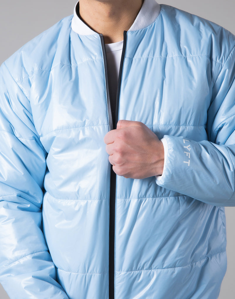 Light Weight Warm Nylon Jacket - L.Blue