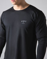2Way Stretch Seamless Long Sleeve Tee - Black