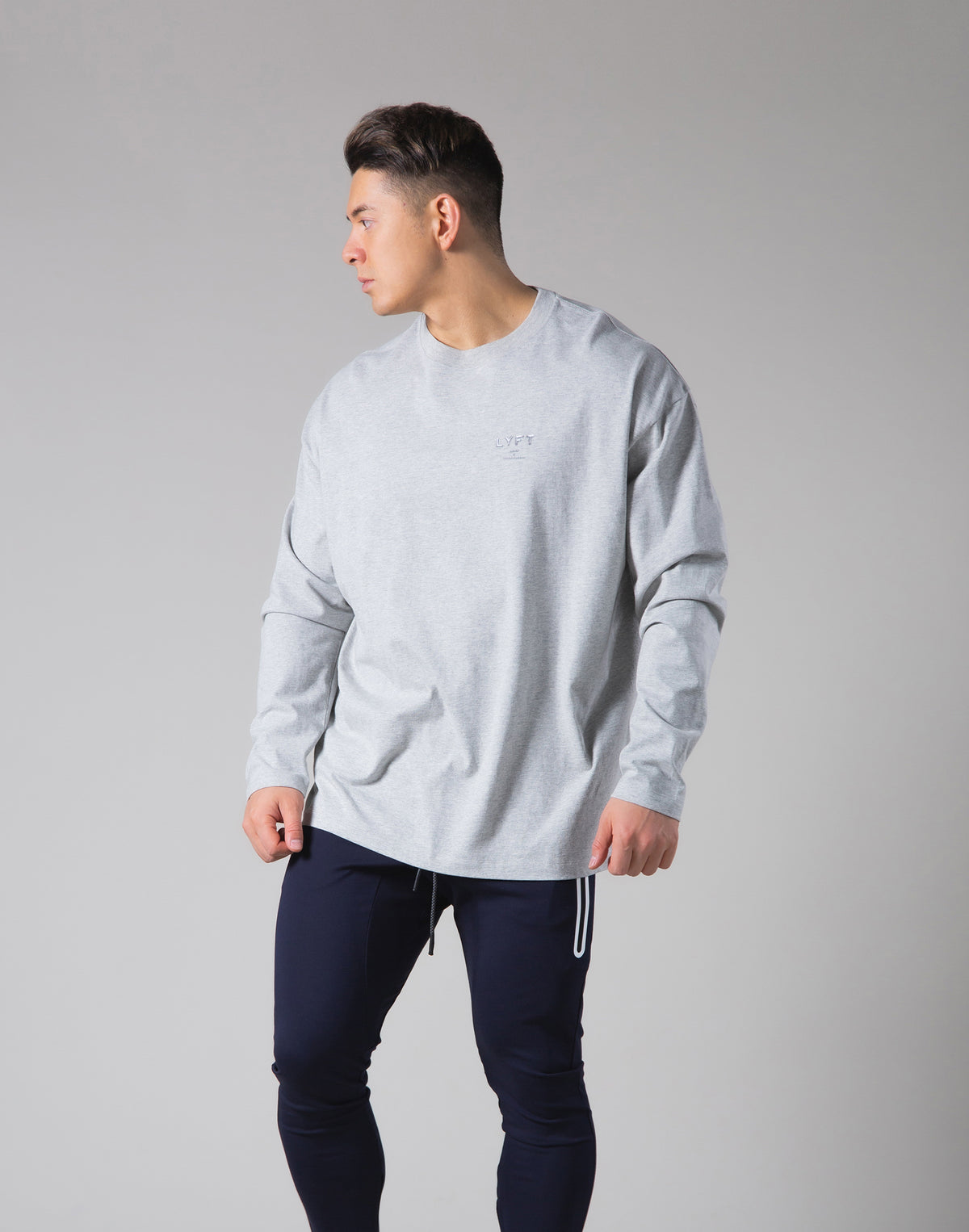 LYFT Logo Long Sleeve T-Shirt "Wide Body" - Grey