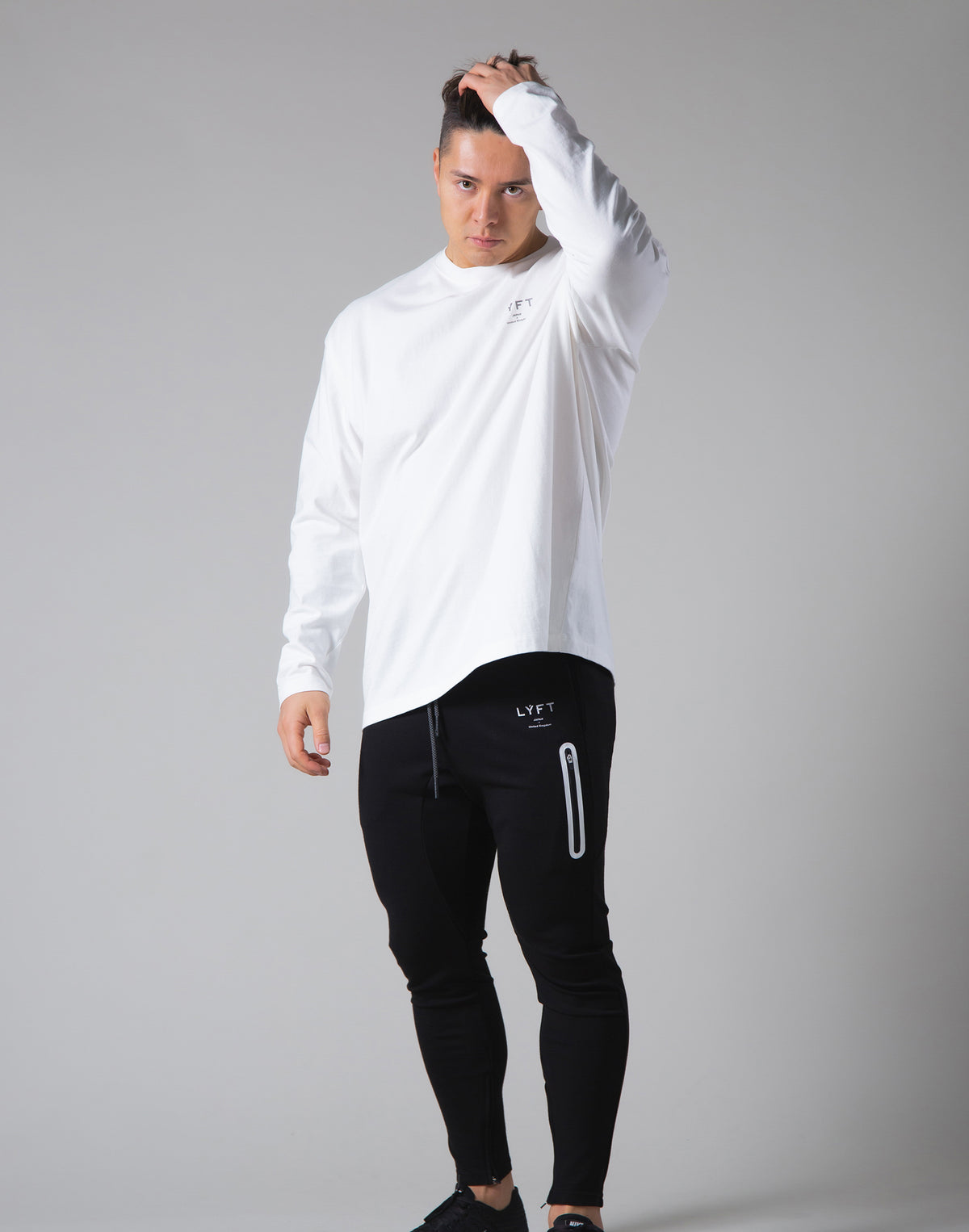 LYFT Logo Long Sleeve T-Shirt "Wide Body" - White