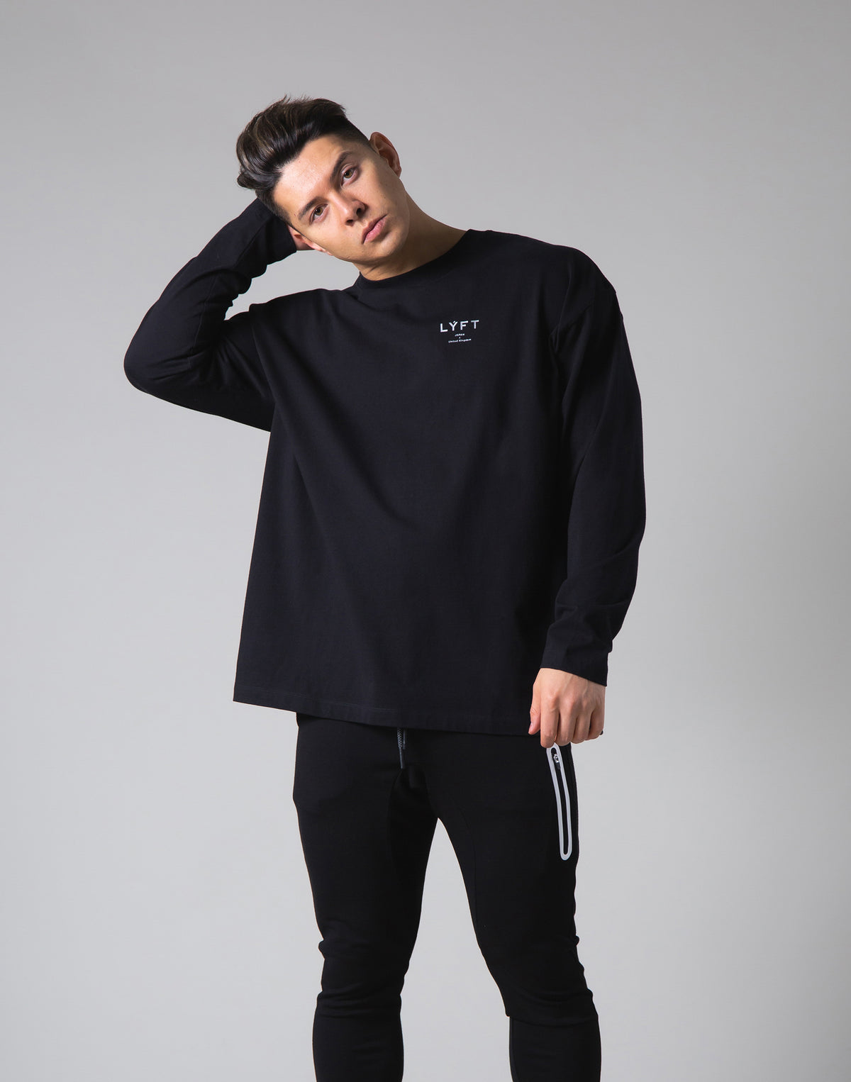 LYFT Logo Long Sleeve T-Shirt "Wide Body" - Black