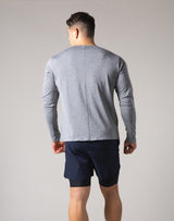 2Way Stretch Seamless Long Sleeve Tee - Grey