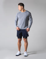 2Way Stretch Seamless Long Sleeve Tee - Grey