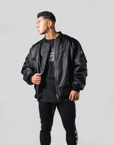 LÝFT Logo Patch MA-1 Jacket - Black