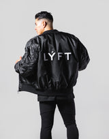 LÝFT Logo Patch MA-1 Jacket - Black