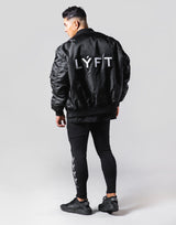 LÝFT Logo Patch MA-1 Jacket - Black