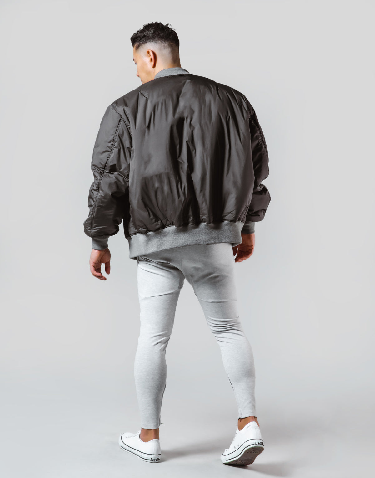 LÝFT Logo Patch MA-1 Jacket - D.Grey