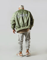 LÝFT Logo Patch MA-1 Jacket - Olive