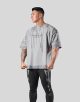Tie Dye Box Patch Big T-Shirt - Grey