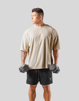 Outline Logo Pile Big T-Shirt - Beige