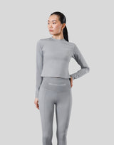 Stretch Slim Long Sleeve T-Shirt - Grey