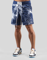 Splash Paint Mesh Shorts - Navy