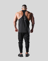 Stretch Waffle Nylon Training Tanktop - Black