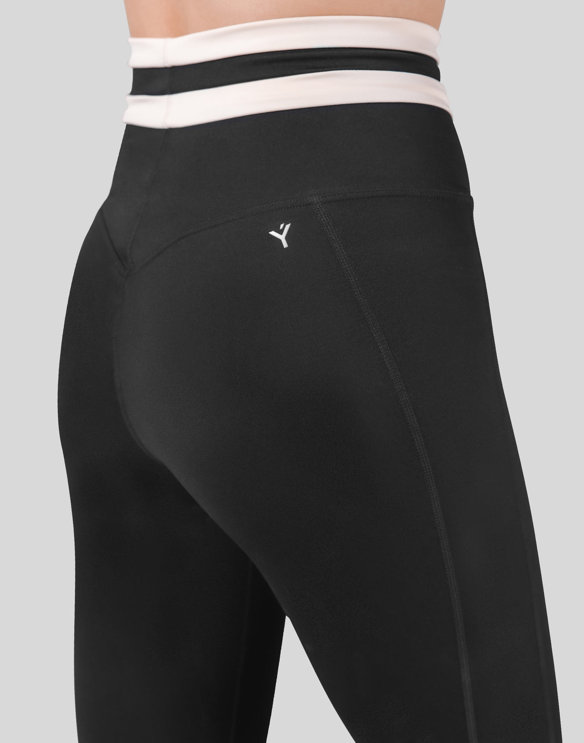 Stripe High Rise Leggings - Black