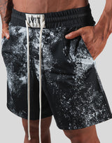 Splash Paint Mesh Shorts - Black