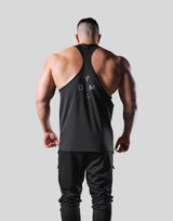 Stretch Waffle Nylon Training Tanktop - Black