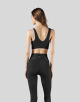 Ribbed Back Label Bratop - Black