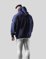 Wide Separate Oversize Sweat Hoodie - Navy