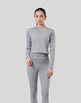 Stretch Slim Long Sleeve T-Shirt - Grey