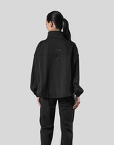 2Way Stretch Half Zip Pocket Jacket - Black