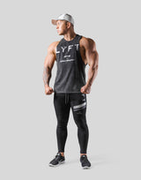 Standard Logo Vintage Drop Shoulder Tanktop - Black