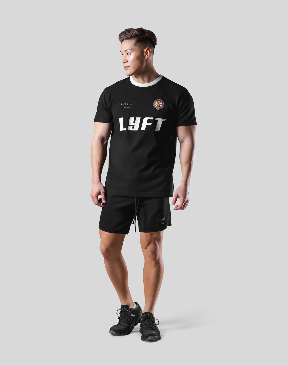 Color Rib Standard T-Shirt - Black