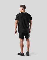 Color Rib Standard T-Shirt - Black