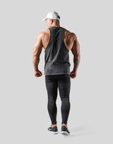 Standard Logo Vintage Drop Shoulder Tanktop - Black