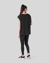 Old Logo Loose Fit Sleeve Less Shirt - Black