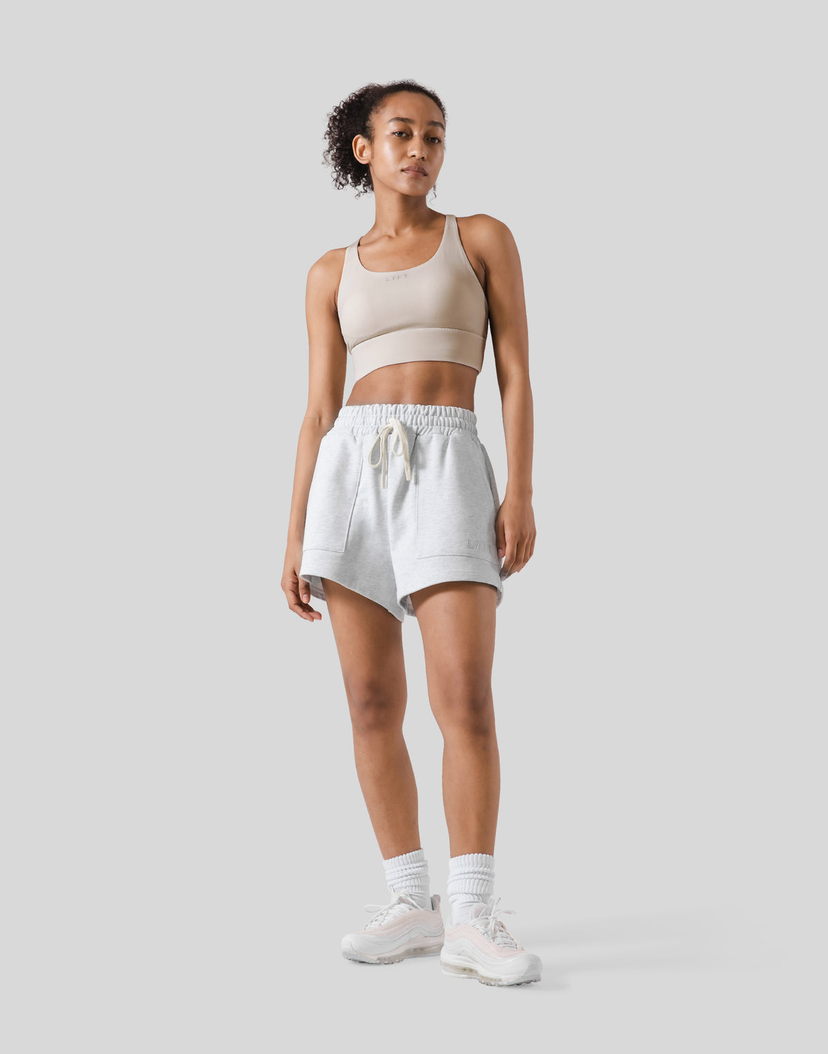 Flare Sweat Shorts - Grey