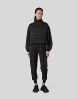 2Way Stretch Half Zip Pocket Jacket - Black