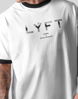 Stripe logo Big T-Shirt - White