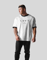 Stripe logo Big T-Shirt - White