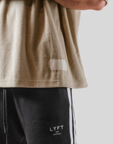 Outline Logo Pile Big T-Shirt - Beige