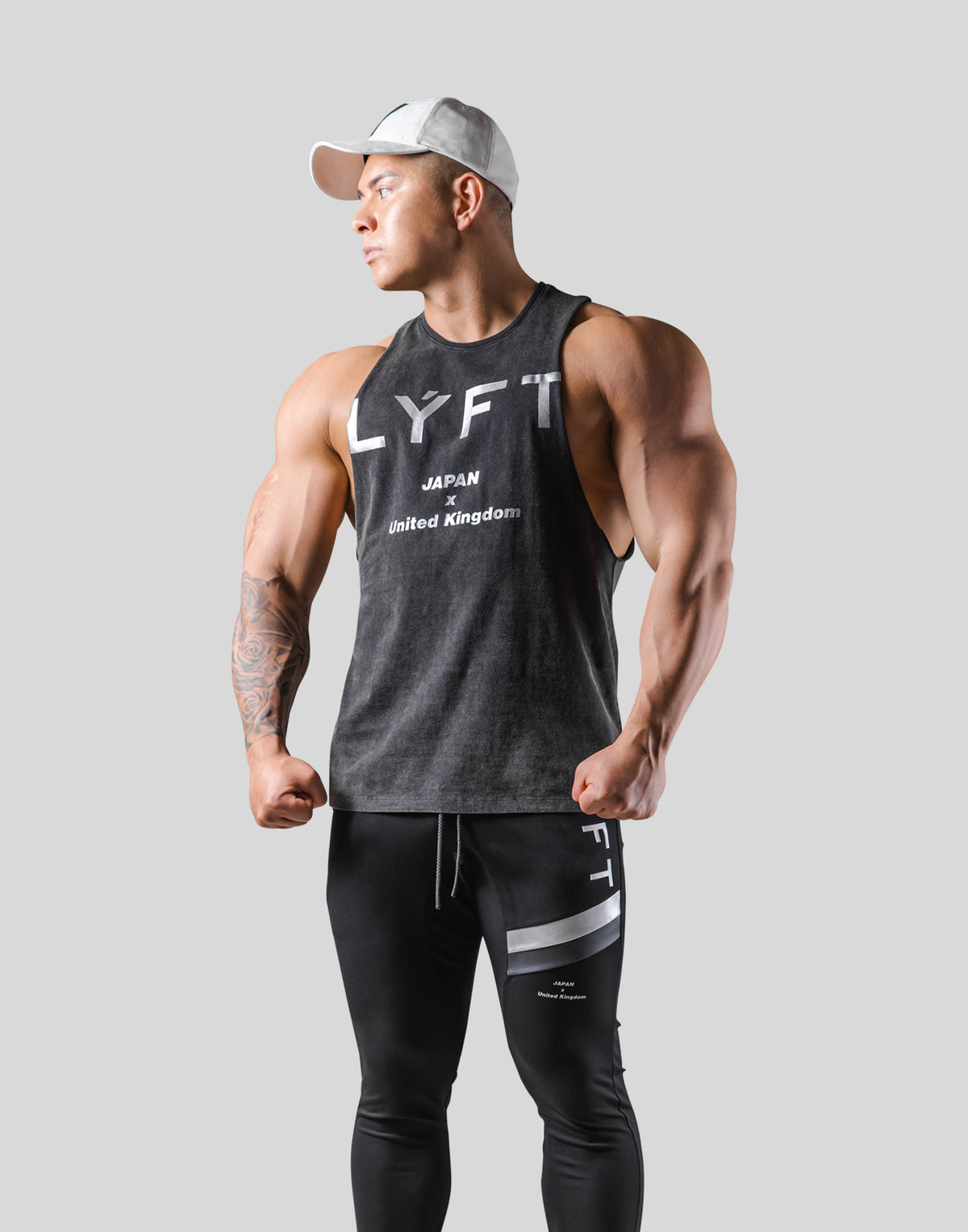 Standard Logo Vintage Drop Shoulder Tanktop - Black