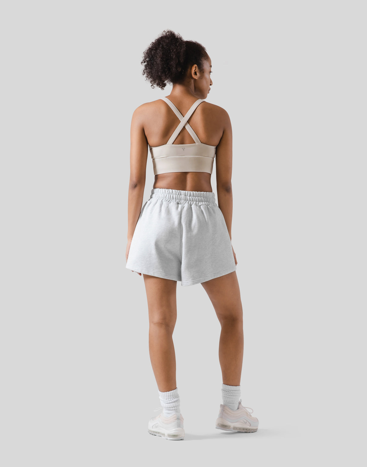 Flare Sweat Shorts - Grey
