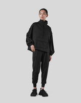 2Way Stretch Half Zip Pocket Jacket - Black