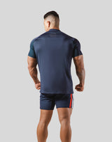 Half Zip Stretch T-Shirt 2 - Navy