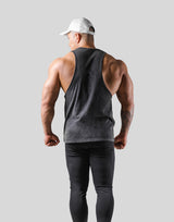 Standard Logo Vintage Drop Shoulder Tanktop - Black