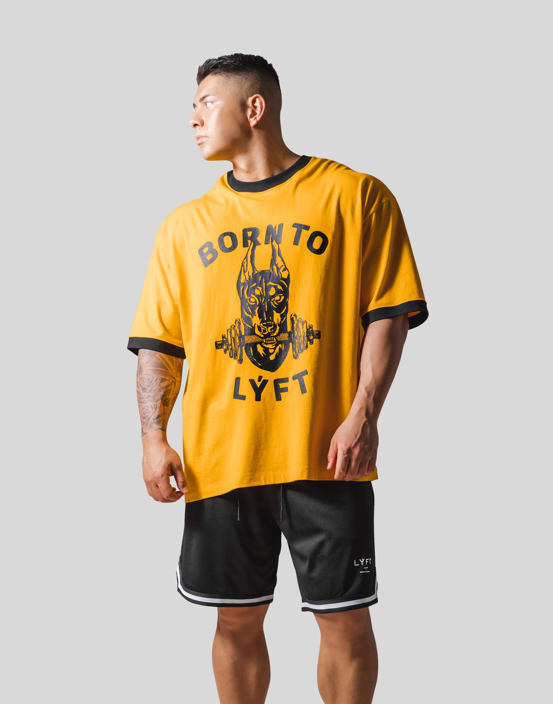 Dog Graphic Big T-Shirt - Yellow