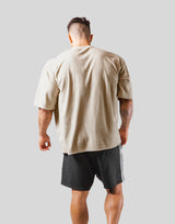 Outline Logo Pile Big T-Shirt - Beige