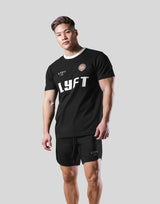Color Rib Standard T-Shirt - Black