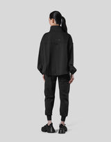 2Way Stretch Half Zip Pocket Jacket - Black