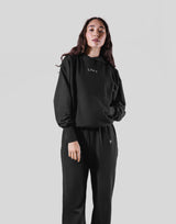 Relax Fit Sweat Hoodie - Black