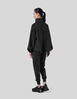 2Way Stretch Half Zip Pocket Jacket - Black