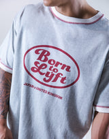 Old Logo Piping Big T-Shirt - Grey