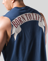 Back Arch Flag Drop Tanktop - Navy