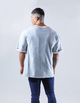 Old Logo Piping Big T-Shirt - Grey